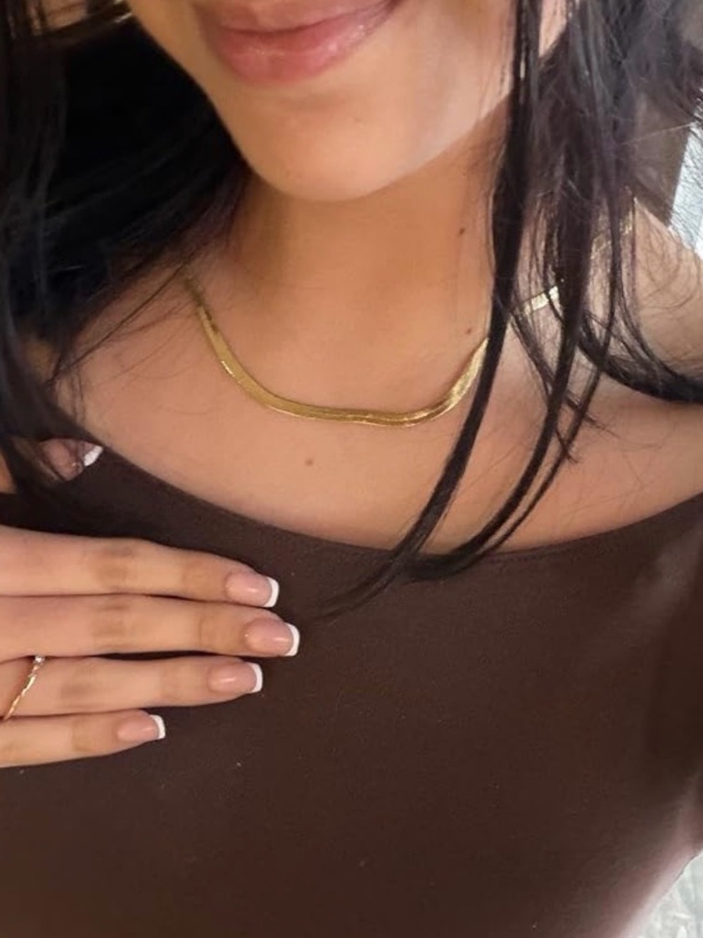 Fennelisa 14K Gold thick chain necklace
